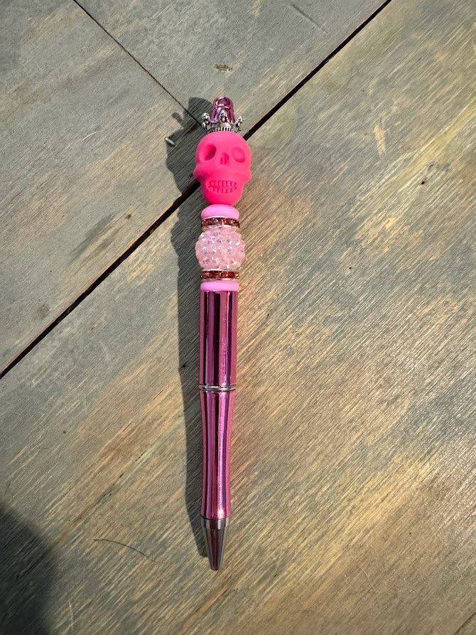 Crowned Pink Skull Pen