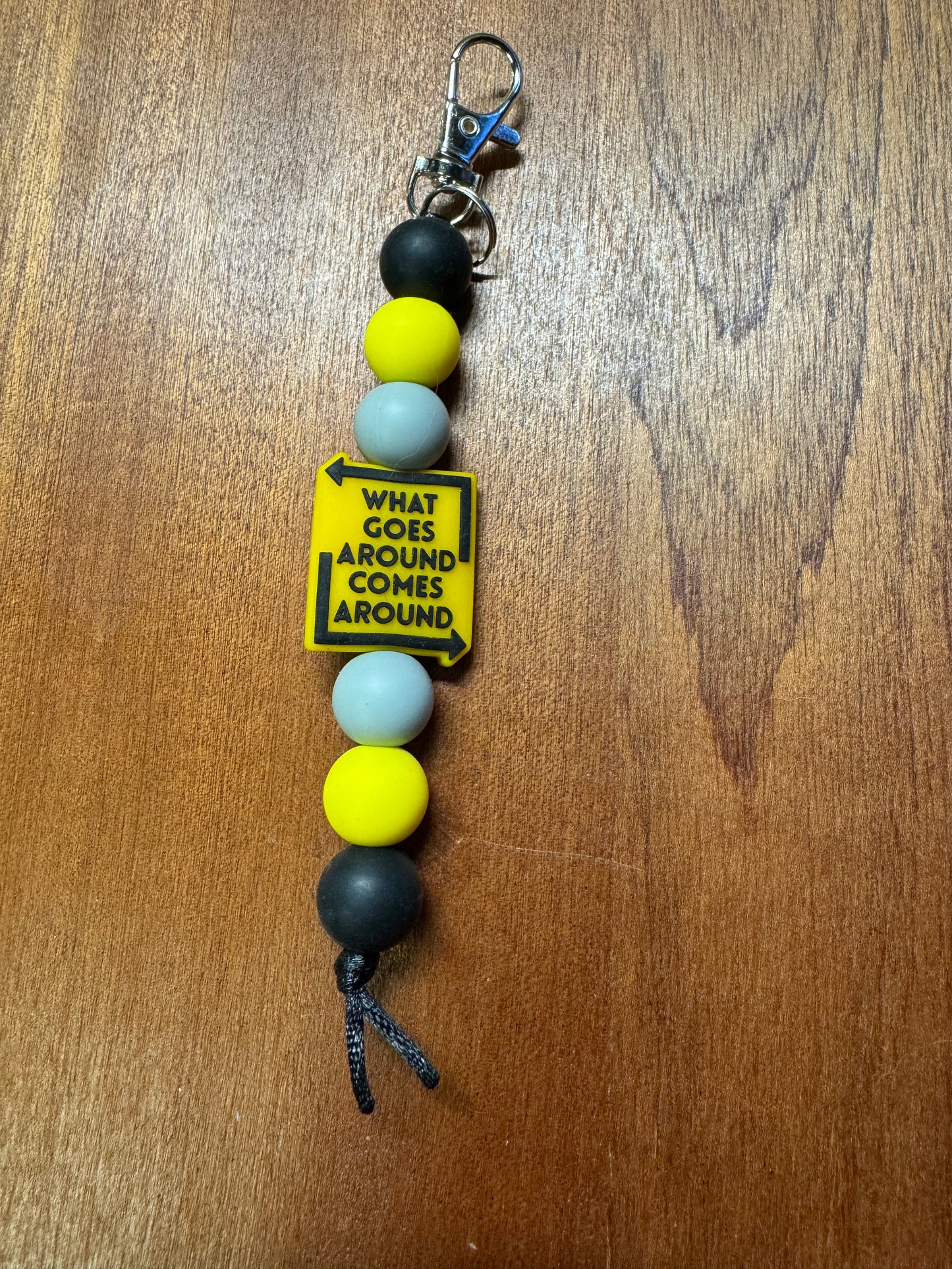 What Goes Around Straight Keychain