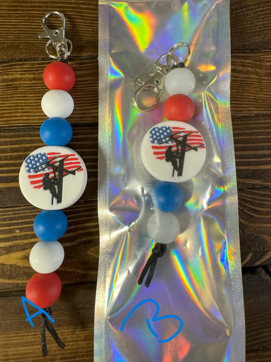 American Lineman Keychain