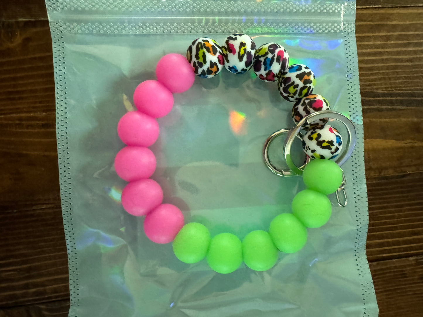 Neon Cheetah Keyring